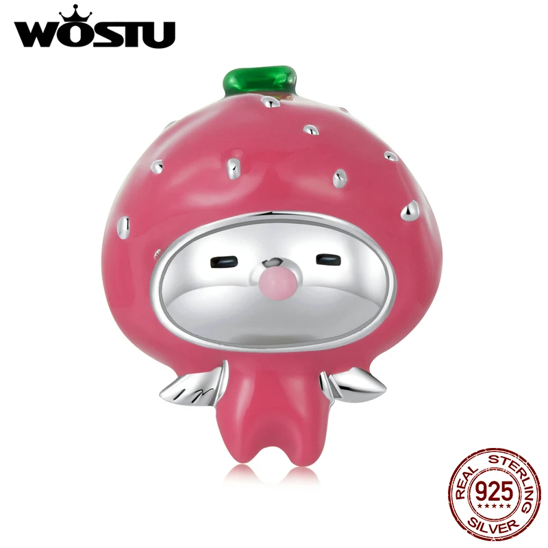 WOSTU 925 Sterling Silver Cute Rose Pink Mushroom Charm Bead Pendant Fit Original Bracelet Necklace For Women Jewelry CQC2202
WOSTU 925 Sterling Silver Cute Rose Pink Mushroom Charm Bead Pendant Fit Original Bracelet Necklace For Women Jewelry CQC2202