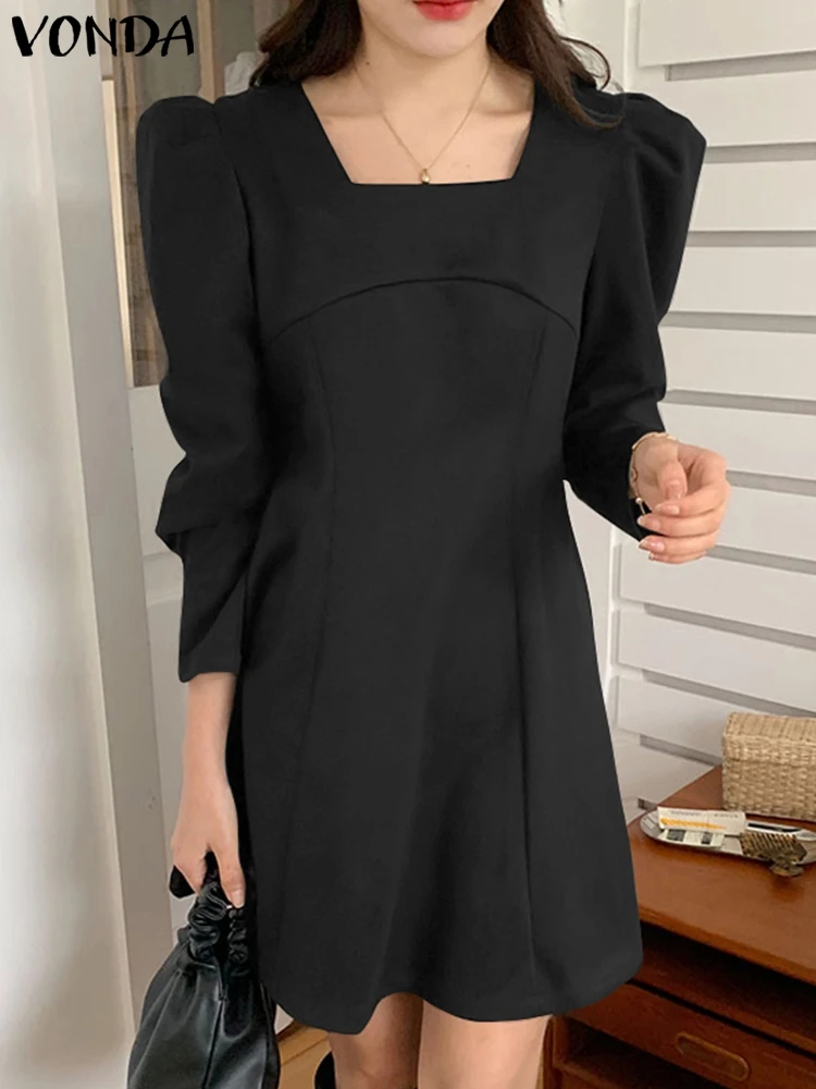 2022 VONDA Women Dress Long Sleeve Square Collar Elegant Pleated Fashion Holiday Party Tunic Mini Dresses Vestidos Oversize
2022 VONDA Women Dress Long Sleeve Square Collar Elegant Pleated Fashion Holiday Party Tunic Mini Dresses Vestidos Oversize
