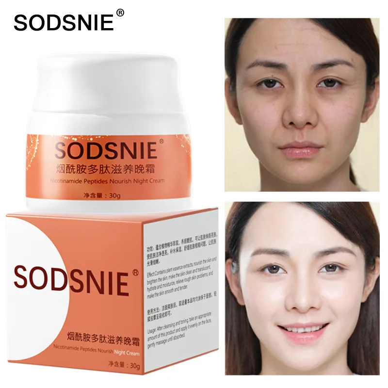 Nicotinamide Night Face Cream Moisturizing Revitalift Whitening Cream Peptides Anti Wrinkle Repair Brighten Skin Care Products
Nicotinamide Night Face Cream Moisturizing Revitalift Whitening Cream Peptides Anti Wrinkle Repair Brighten Skin Care Products