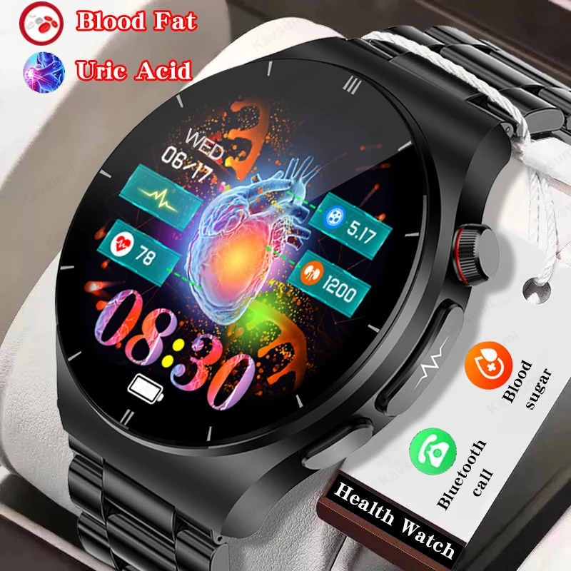 New Blood Sugar Smart Watch Health Blood Lipid Uric Acid Monitor ECG+PPG Health Monitoring Watch Bluetooth Call Smartwatch Men
New Blood Sugar Smart Watch Health Blood Lipid Uric Acid Monitor ECG+PPG Health Monitoring Watch Bluetooth Call Smartwatch Men