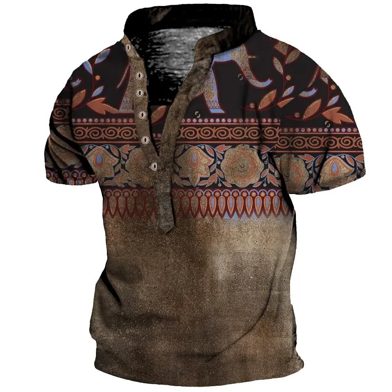 ELFINDEA clothes for men mens workout clothes European and American Men's Vintage Top Digital Printing Short Sleeve Tops Summer
ELFINDEA clothes for men mens workout clothes European and American Men's Vintage Top Digital Printing Short Sleeve Tops Summer