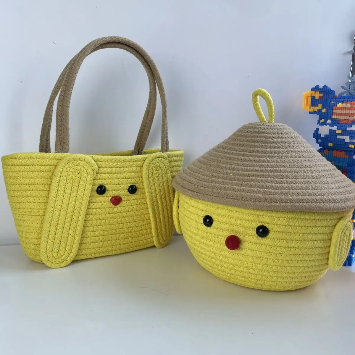 New Woven Bag Cartoon Dog Animal Hand Woven Storage Basket Children's Toys Desktop Storage Box Laundry Basket 1Pcs
New Woven Bag Cartoon Dog Animal Hand Woven Storage Basket Children's Toys Desktop Storage Box Laundry Basket 1Pcs