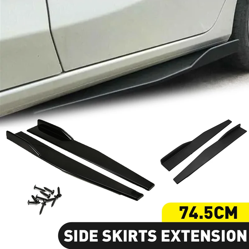 Universal Car Side Skirt 2Pcs 74.5cm Surrounded Blade Lip Bumper Auto Rocker Splitters For BMW Mercedes-Benz Toyota Audi Nissan
Universal Car Side Skirt 2Pcs 74.5cm Surrounded Blade Lip Bumper Auto Rocker Splitters For BMW Mercedes-Benz Toyota Audi Nissan
