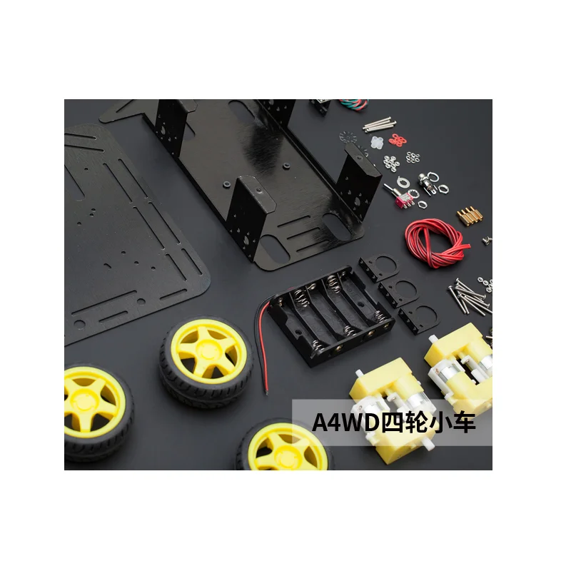 A4WD four-wheeled trolley with encoder aluminum alloy robot parts suitable for Arduino
A4WD four-wheeled trolley with encoder aluminum alloy robot parts suitable for Arduino