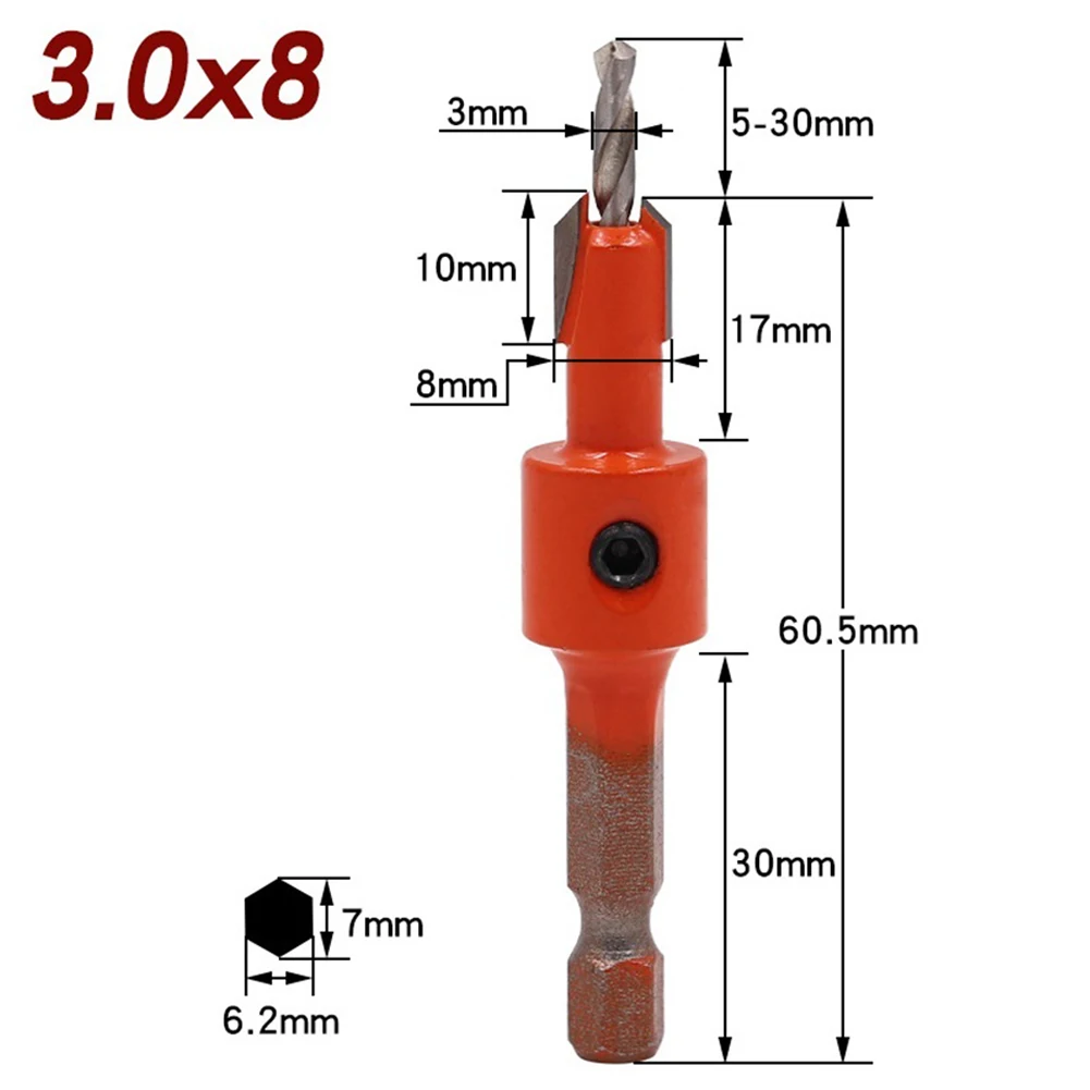Brand New High-quality Drill Bit Countersink Convenient Home Power Tools Replacement Woodworking 1/4inch Adjustable
Brand New High-quality Drill Bit Countersink Convenient Home Power Tools Replacement Woodworking 1/4inch Adjustable