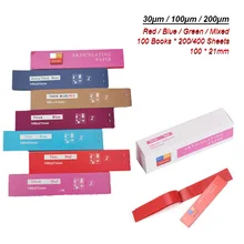 30/100/200µm Dental Lab Articulating Paper Red Blue Occlusion Paper Strip Thick/Thin Dentistry Oral Teeth Care Occlusal Material