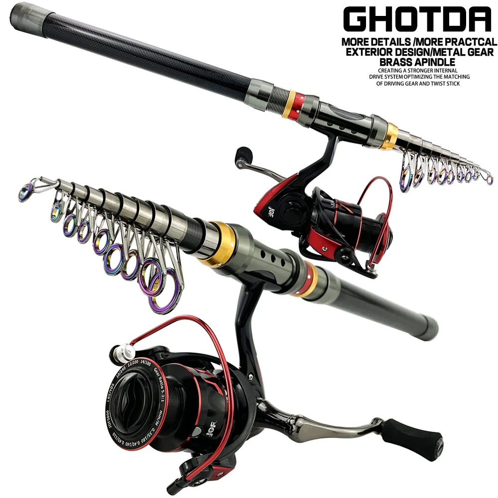 GHOTDA Fishing Rod and Spinning Reel Set Sea Rod Spinning Reel Saltwater Freshwater Professional Fishing Rod Reel Kits
GHOTDA Fishing Rod and Spinning Reel Set Sea Rod Spinning Reel Saltwater Freshwater Professional Fishing Rod Reel Kits