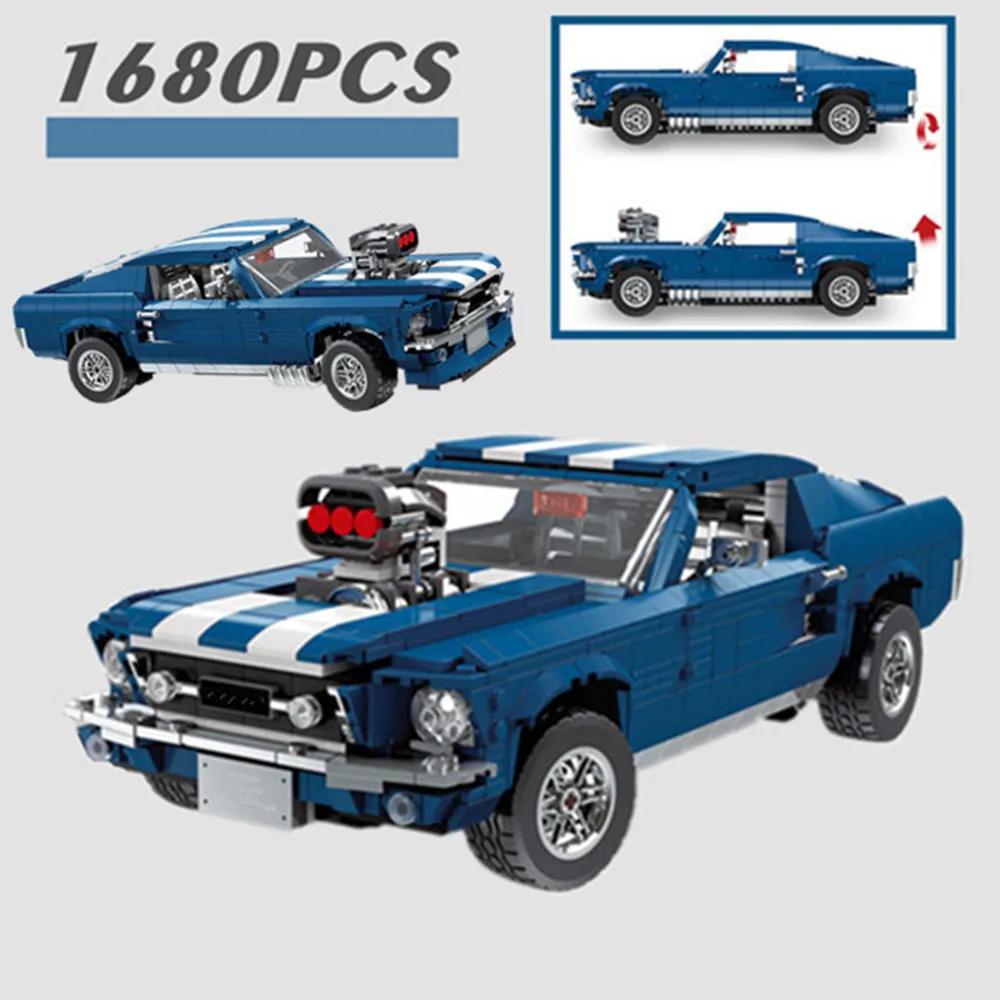 2022 NEW Technical Forded Racing Car 1967 Mustanged GT500 Model 10265 21047 Building Blocks Bricks Toys Boy Kid Gift Birthday
2022 NEW Technical Forded Racing Car 1967 Mustanged GT500 Model 10265 21047 Building Blocks Bricks Toys Boy Kid Gift Birthday
