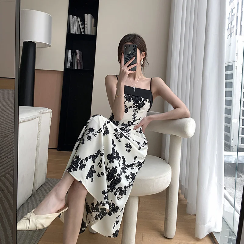 Women Floral Dress 2022 Summer Dress New French Style Waist Closed To Show Thin Temperament Goddess Suspender Dress Female
Women Floral Dress 2022 Summer Dress New French Style Waist Closed To Show Thin Temperament Goddess Suspender Dress Female