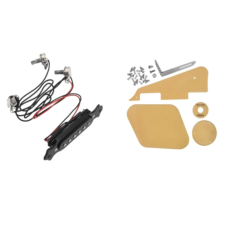 1X Magnetic Acoustic Pickup & 1Set Cream Pickguard /Cavity /Switch Covers/Pickup Selector Plate /Bracket/Screws
1X Magnetic Acoustic Pickup & 1Set Cream Pickguard /Cavity /Switch Covers/Pickup Selector Plate /Bracket/Screws