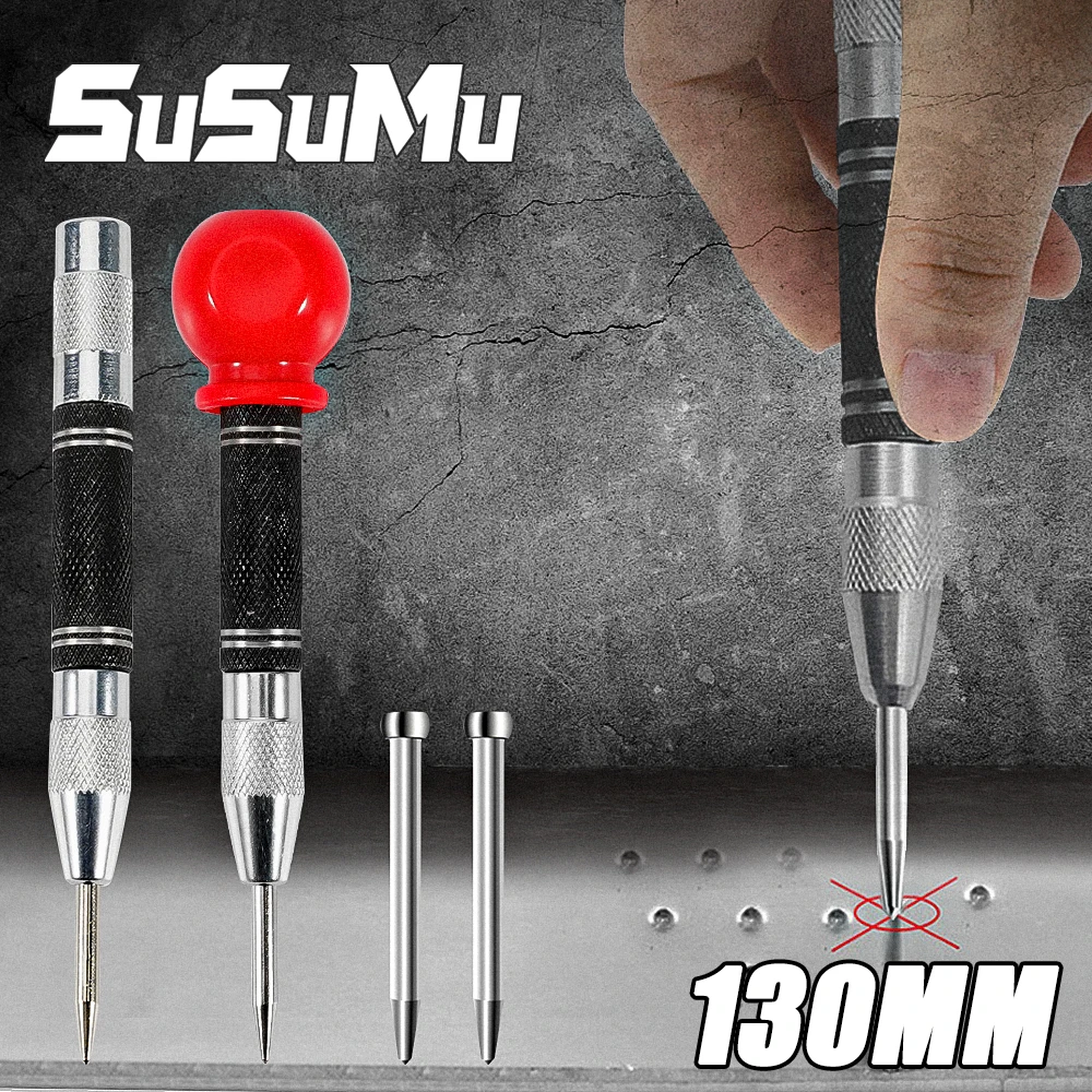 SuSuMu Automatic Center Punch Adjustable Steel Spring Loaded Impact Metal Wood Marking for Drilling Hole
SuSuMu Automatic Center Punch Adjustable Steel Spring Loaded Impact Metal Wood Marking for Drilling Hole