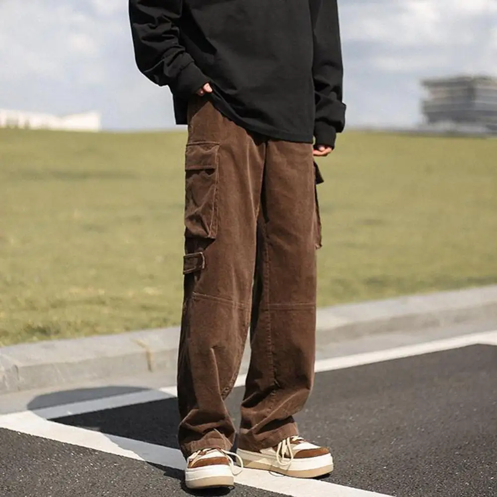 Popular Men Trousers Bottoms Joggers Pants Solid Color Mid Rise Wide Leg Joggers Pants Streetwear
Popular Men Trousers Bottoms Joggers Pants Solid Color Mid Rise Wide Leg Joggers Pants Streetwear