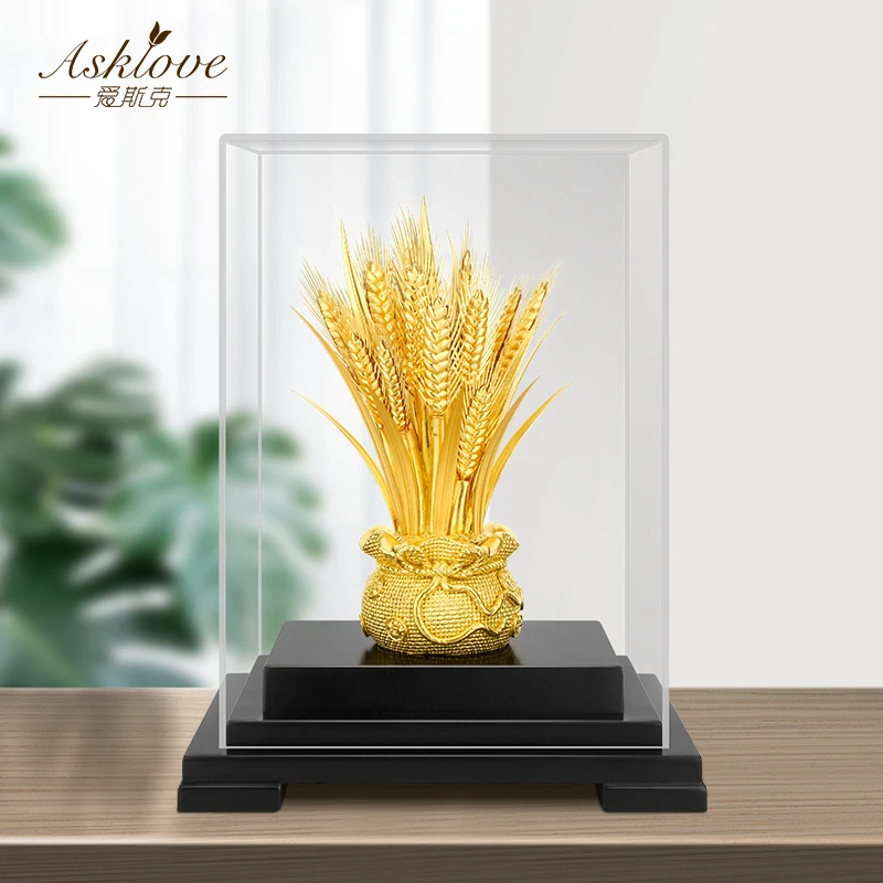 Gold Foil Wheat Ear Barley Desktop Decoration Home Living Room Wine Cabinet Decor Opening Housewarming Gift Ornament for Harvest
Gold Foil Wheat Ear Barley Desktop Decoration Home Living Room Wine Cabinet Decor Opening Housewarming Gift Ornament for Harvest
