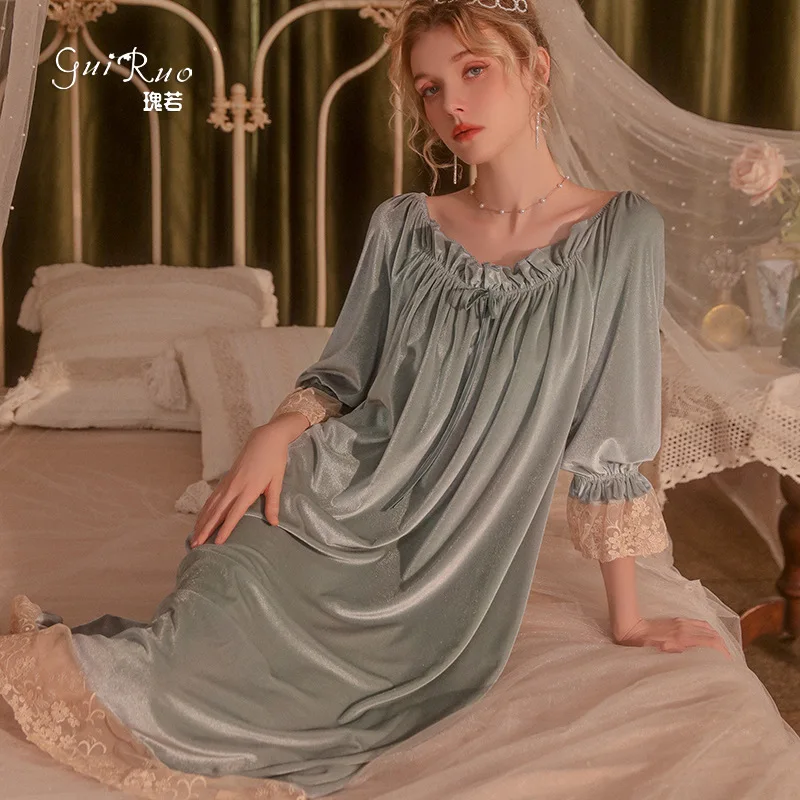 2023 New Arrival Women's Sexy Long Sleeve Home Dress Lady Velvet Winter Long Sleepdress Comfortable Nightgown Nightdress
2023 New Arrival Women's Sexy Long Sleeve Home Dress Lady Velvet Winter Long Sleepdress Comfortable Nightgown Nightdress