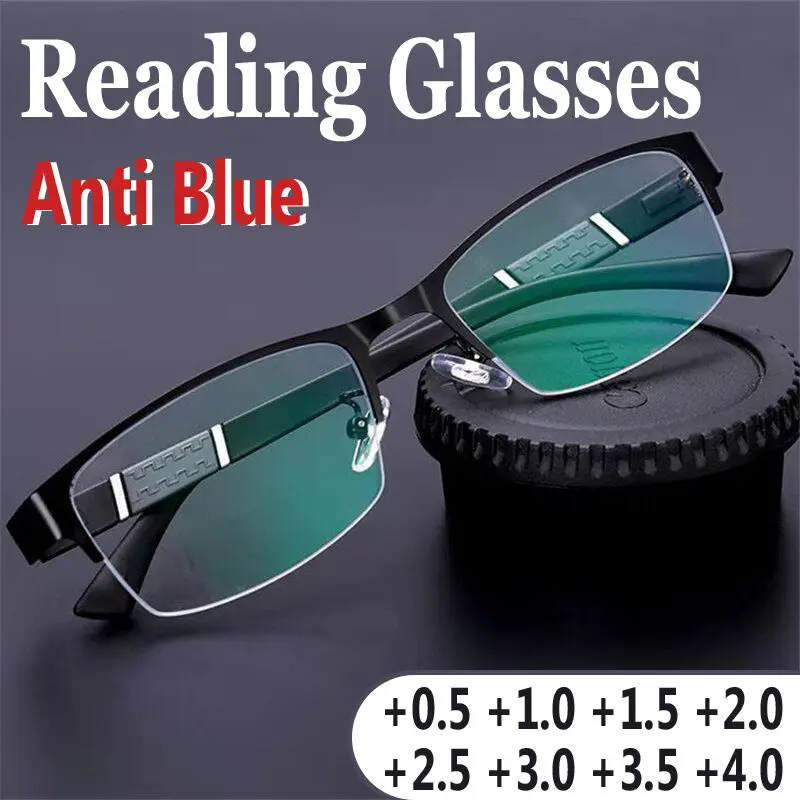 MEN Reading Glasses Half-Frame Business Office Elderly Eyeglasses +1.0 +1.5 +2.0 +2.5 +3.0 +3.5 +4.0 Mens Glasses Frames
MEN Reading Glasses Half-Frame Business Office Elderly Eyeglasses +1.0 +1.5 +2.0 +2.5 +3.0 +3.5 +4.0 Mens Glasses Frames