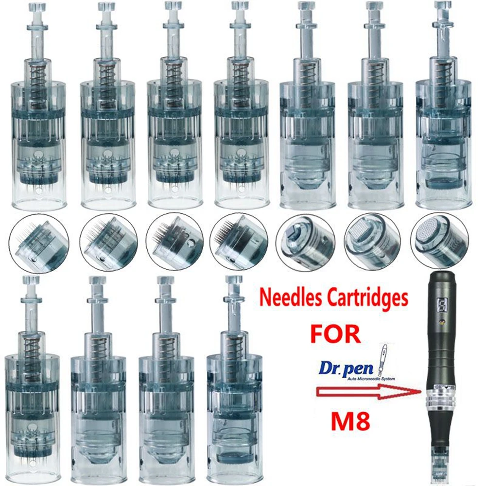 

10/50Pcs Dr. Pen M8 Needle Cartridges Bayonet Cartridges 11 16 36 42 Nano Needle MTS Micro Needling for Dr Pen M8 Microneedling