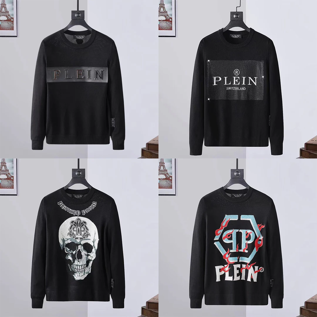 New High Quality Diamond Pleins Men Skull Wing Drill Cool Fashion QP Pullover Sweater Cardigan Slim Fit Philipps Cotton Winter
New High Quality Diamond Pleins Men Skull Wing Drill Cool Fashion QP Pullover Sweater Cardigan Slim Fit Philipps Cotton Winter