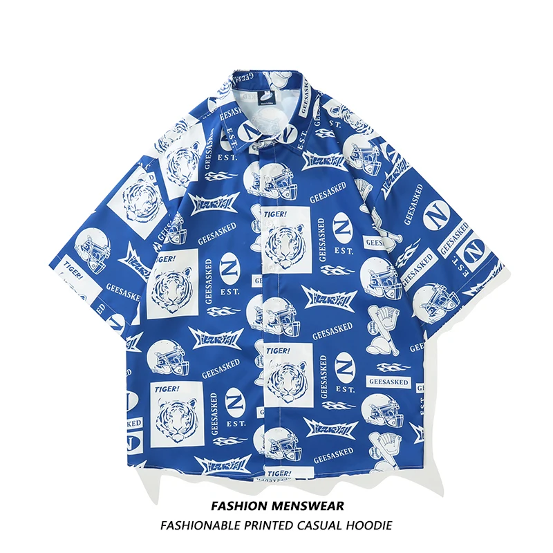 Fashionable and Interesting Print 2022 Summer New American Men's and Women's Oversize Casual Shirt
Fashionable and Interesting Print 2022 Summer New American Men's and Women's Oversize Casual Shirt