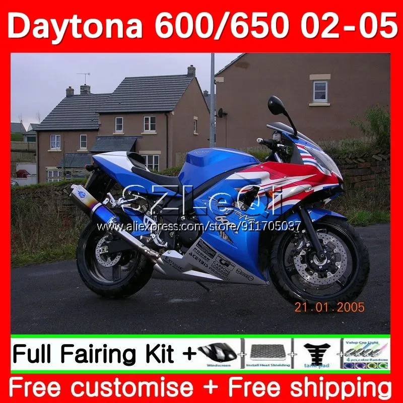 Body For Triumph Daytona600 Daytona 650 Daytona 600 650 02 03 04 05 Daytona650 2002 2003 2004 2005 Fairing 21LQ.212 factory blue
Body For Triumph Daytona600 Daytona 650 Daytona 600 650 02 03 04 05 Daytona650 2002 2003 2004 2005 Fairing 21LQ.212 factory blue