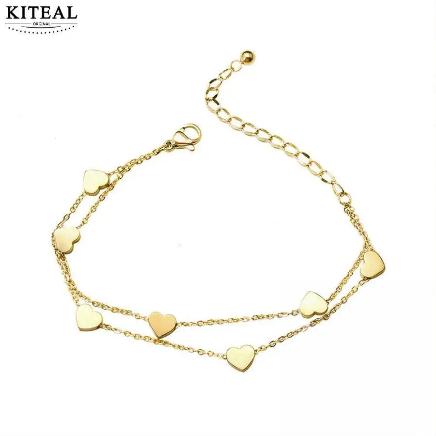 KITEAL Gorgeous Gold Vermeil Female Friend bracelets & bangles Little love little peach heart anchor Women jewelry
KITEAL Gorgeous Gold Vermeil Female Friend bracelets & bangles Little love little peach heart anchor Women jewelry