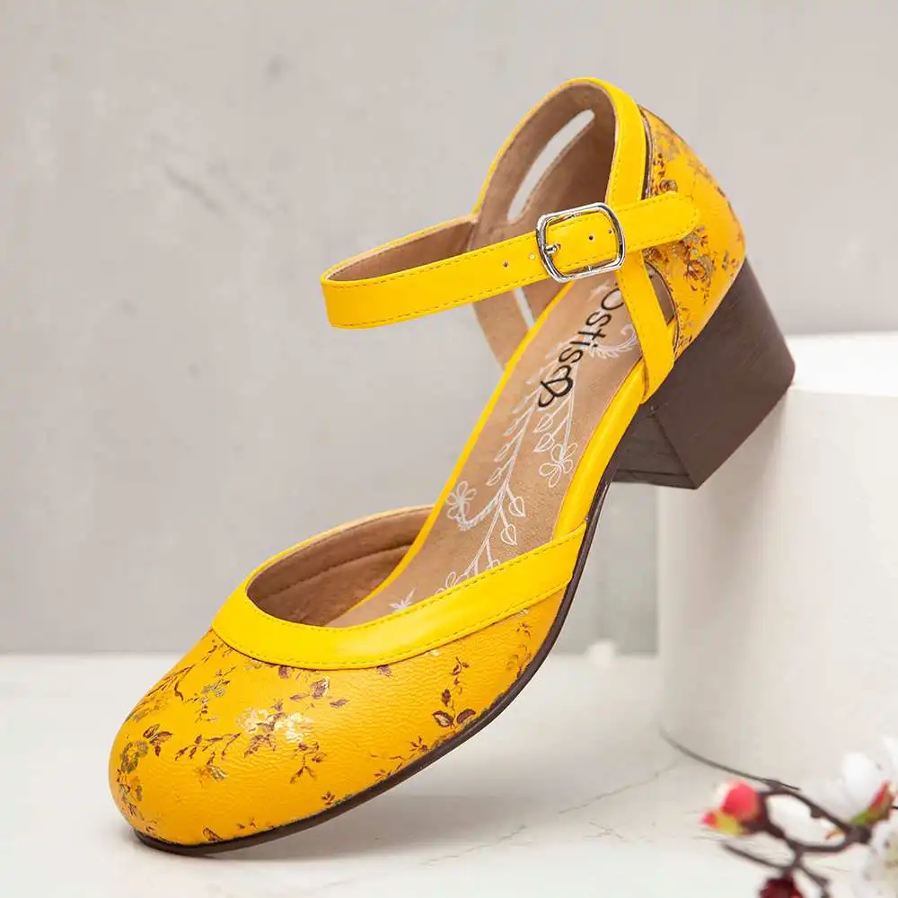 2022 New Fashion Women Comfy Closed Toe Buckle Strap Pumps Yellow Ladies Sandals Comfortable Mid Pumps Summer Soft Sandals
2022 New Fashion Women Comfy Closed Toe Buckle Strap Pumps Yellow Ladies Sandals Comfortable Mid Pumps Summer Soft Sandals