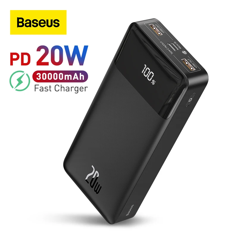 Baseus 30000mAh Power Bank PD 20W Fast Charging Portable Charger External Battery Pack Powerbank For iPhone 11 Xiaomi PoverBank
Baseus 30000mAh Power Bank PD 20W Fast Charging Portable Charger External Battery Pack Powerbank For iPhone 11 Xiaomi PoverBank