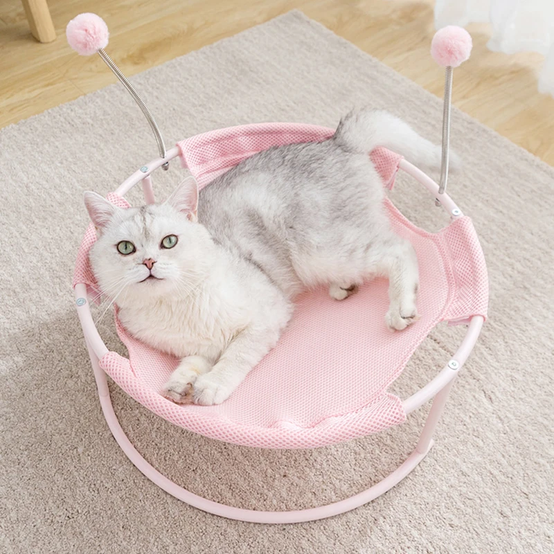 Cat Bed Hammock Detachable Mesh Sleeping Bed With Funny Cat Balls Non-Slip Iron Frame Pet Beds for Kitty Puppy Cats Accessories
Cat Bed Hammock Detachable Mesh Sleeping Bed With Funny Cat Balls Non-Slip Iron Frame Pet Beds for Kitty Puppy Cats Accessories