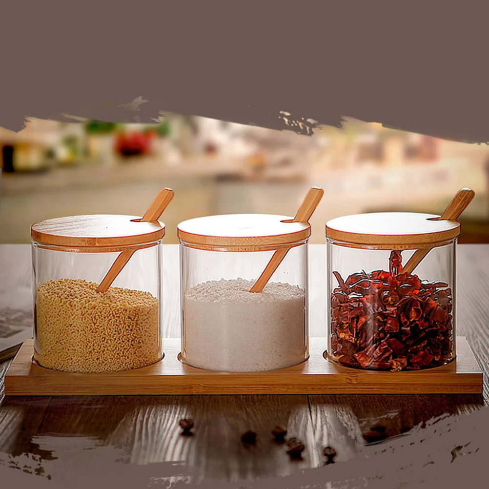 3pcs Glass Jar with Tray Glass Condiment Pot Glass Condiment Jar Round Box Jar Storage Box
3pcs Glass Jar with Tray Glass Condiment Pot Glass Condiment Jar Round Box Jar Storage Box