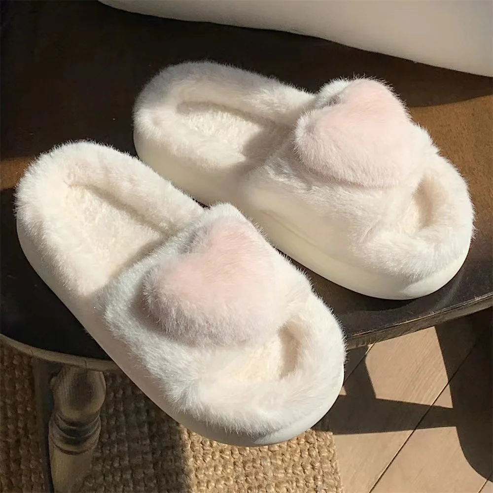SENDNAKAI Heart Love Fluffy Fur Slippers Women Warm Open Toe Plush Memory Foam Slide Slippers Home 2023 Winter Indoor Shoes
SENDNAKAI Heart Love Fluffy Fur Slippers Women Warm Open Toe Plush Memory Foam Slide Slippers Home 2023 Winter Indoor Shoes