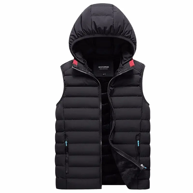 2023 Autumn Winter Sleeveless Jacket Down Black Velvet Vest Men's Warm Thick Hooded Coats Padded Waistcoat OverSized 7XL 8XL
2023 Autumn Winter Sleeveless Jacket Down Black Velvet Vest Men's Warm Thick Hooded Coats Padded Waistcoat OverSized 7XL 8XL