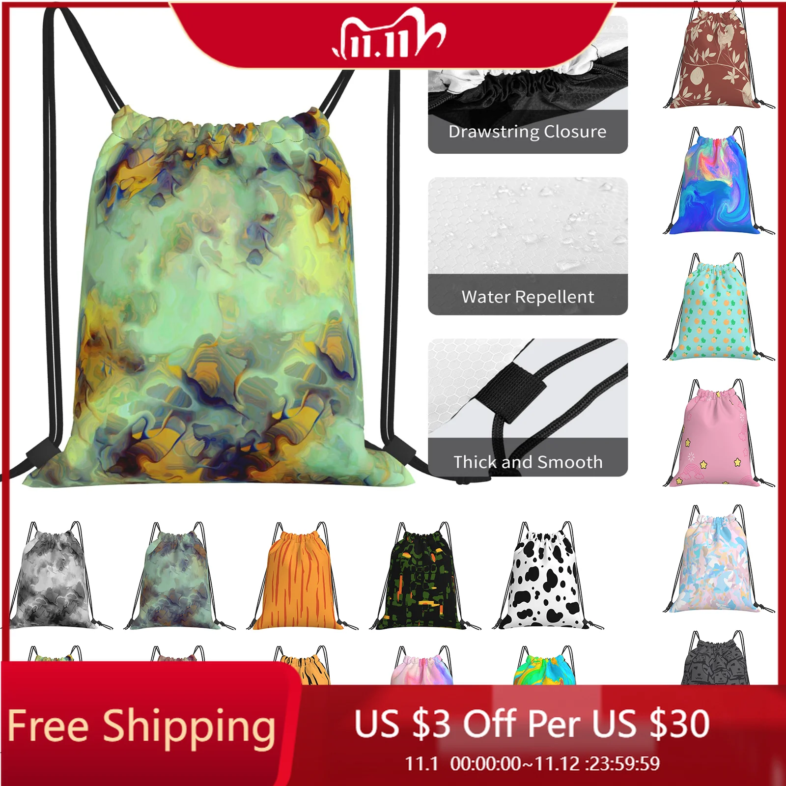 Drawstring Pocket Backpack Men And Women Simple Travel Backpack Large Capacity Drawstring Fitness Sports Bag
Drawstring Pocket Backpack Men And Women Simple Travel Backpack Large Capacity Drawstring Fitness Sports Bag