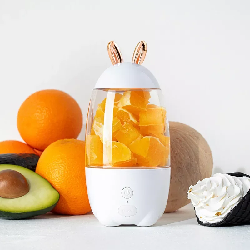 

NEW2023 Mini Portable Juicers 330ML Blenders USB Rechargeable Juicer Cup Home Kitchen Food Processor Maker Cute Juice Extractor