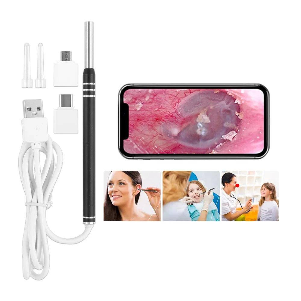 5.5mm WiFi Ear Cleaner Wax Removal Tool Ear Cleaning Camera Otoscope Wireless LED Light Oral Inspection Ear Care for Android IOS
5.5mm WiFi Ear Cleaner Wax Removal Tool Ear Cleaning Camera Otoscope Wireless LED Light Oral Inspection Ear Care for Android IOS