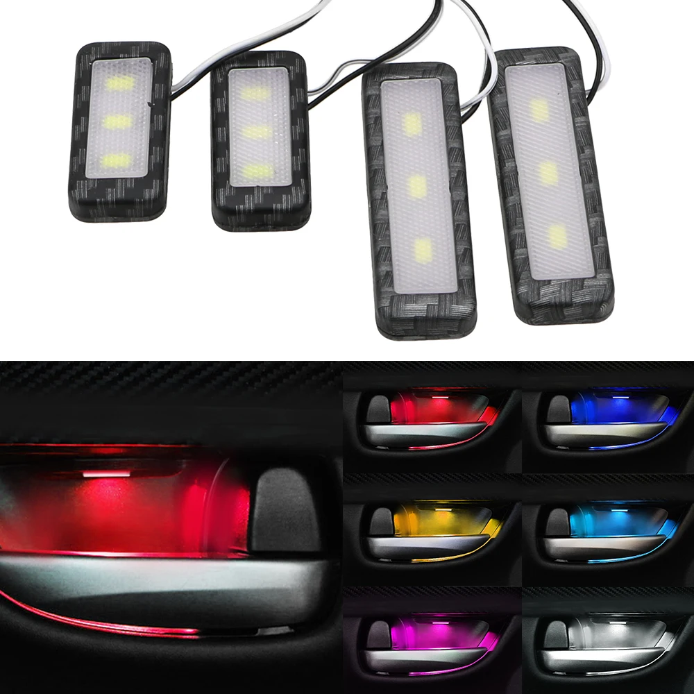 LEEPEE Universal LED Car Inner Bowl Light 4Pcs Armrest Interior Door Handle Lighting Auto Atmosphere Lamp Decorative Lights
LEEPEE Universal LED Car Inner Bowl Light 4Pcs Armrest Interior Door Handle Lighting Auto Atmosphere Lamp Decorative Lights