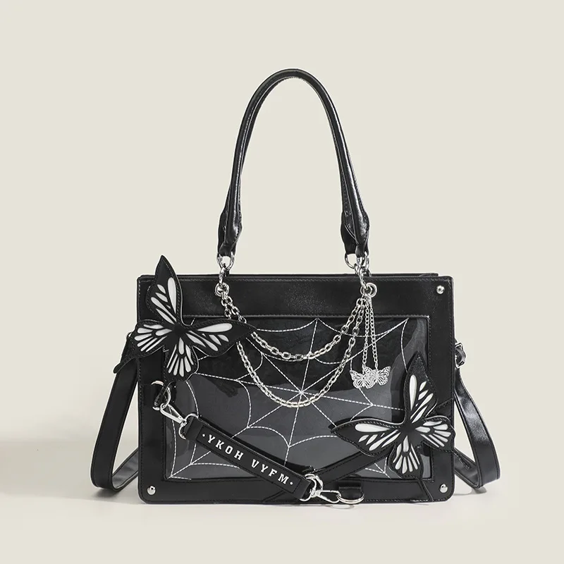 Fashion Crossbody Bags Vintage Y2K Butterfly Spider Web Design Women's Shoulder Bag Large Capacity Versatile Commuter Handbag
Fashion Crossbody Bags Vintage Y2K Butterfly Spider Web Design Women's Shoulder Bag Large Capacity Versatile Commuter Handbag