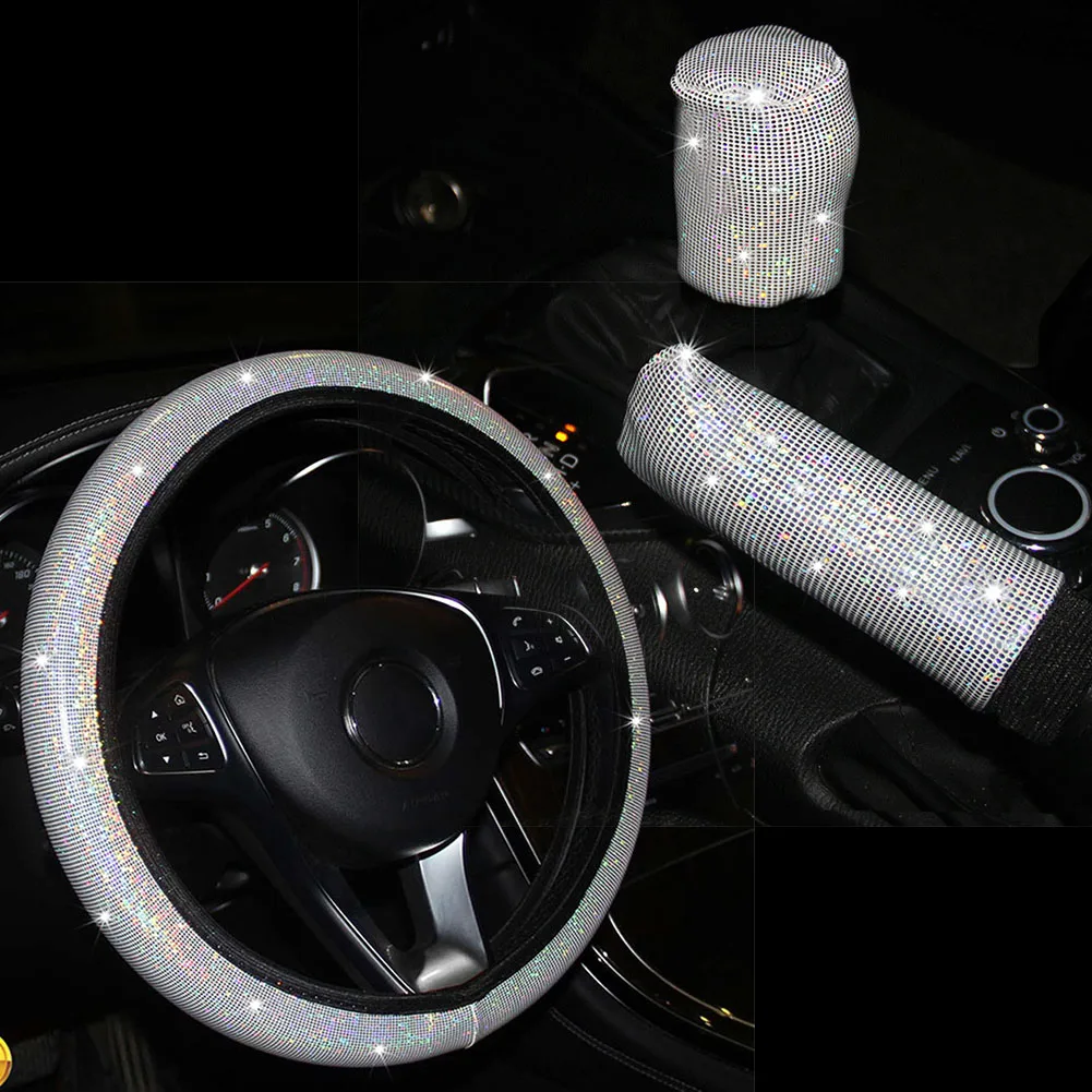 Car Steering Wheel Cover 3PCS/set Accessories Car Interior Gear Cover Glitter Bling Parts High Quality Replacement
Car Steering Wheel Cover 3PCS/set Accessories Car Interior Gear Cover Glitter Bling Parts High Quality Replacement