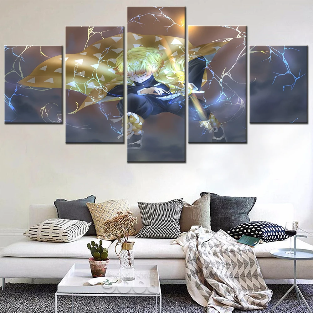 Anime Demon Slayer Warrior 5 Pieces Wall Modern Modular Posters Art Canvas Painting for Living Room Home Decor Pictures HD Print
Anime Demon Slayer Warrior 5 Pieces Wall Modern Modular Posters Art Canvas Painting for Living Room Home Decor Pictures HD Print