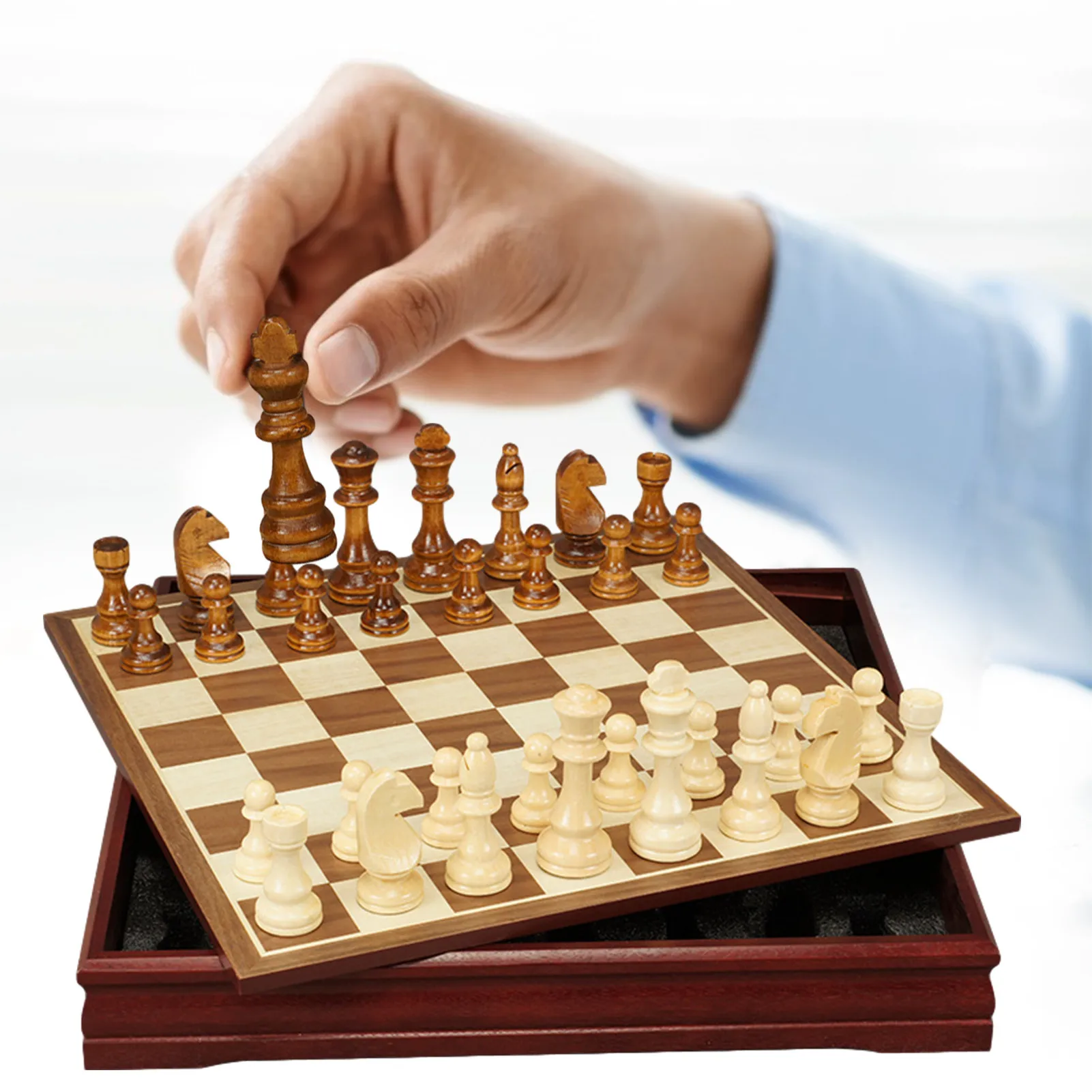 Wooden Chess Pieces Complete Chessmen International Word Chess Set Family Travel Chess Board Game Entertainment Accessories
Wooden Chess Pieces Complete Chessmen International Word Chess Set Family Travel Chess Board Game Entertainment Accessories