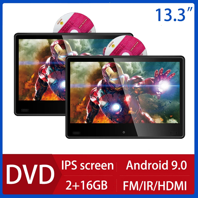DVD Monitor IPS Screen Android 9.0 2+16GB Car Headrest Display 13 Inch Automobile Rear Seat Video Tablet Multimedia Movie Player
DVD Monitor IPS Screen Android 9.0 2+16GB Car Headrest Display 13 Inch Automobile Rear Seat Video Tablet Multimedia Movie Player
