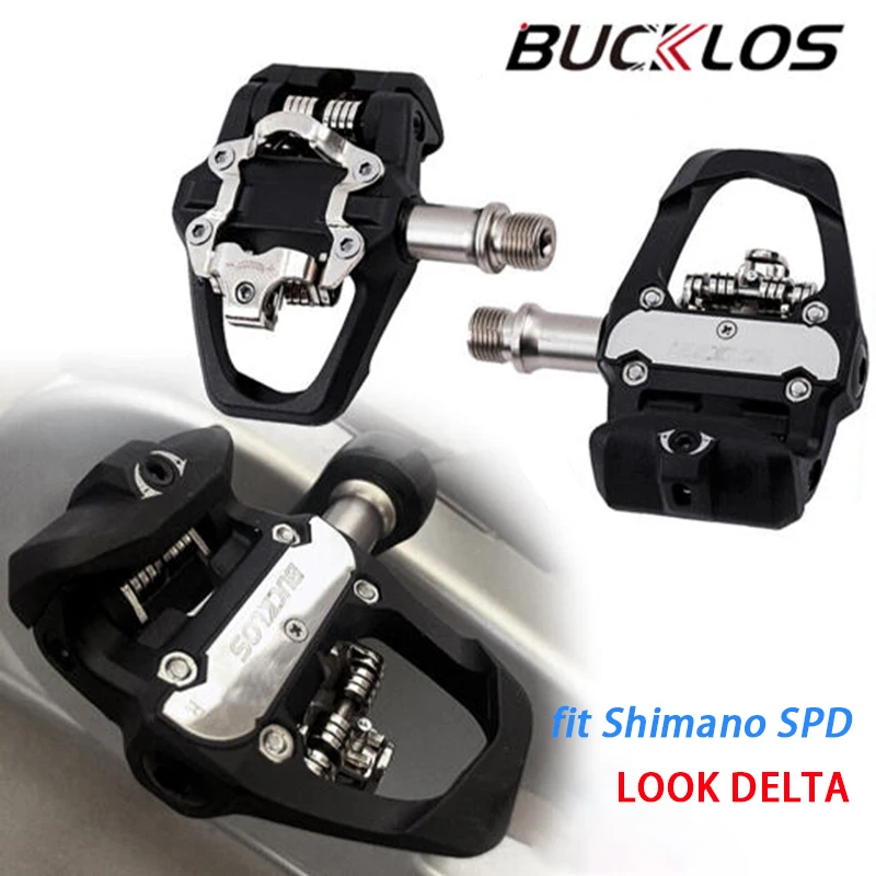 BUCKLOS Fit SPD Mountain Bicycle Pedals LOOK Delta Dual Function Bike Pedals with SPD/DELTA Cleats Bearing Mountain Bike Pedal
BUCKLOS Fit SPD Mountain Bicycle Pedals LOOK Delta Dual Function Bike Pedals with SPD/DELTA Cleats Bearing Mountain Bike Pedal