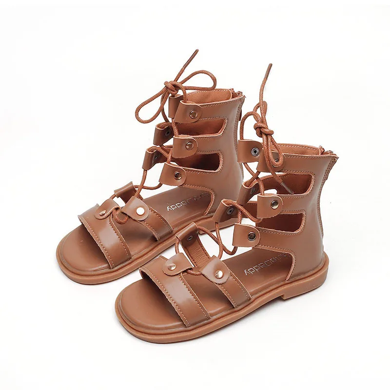 Летняя обувь для девочек, сандалии-гладиаторы, ботинки с перекрестной шнуровкой для детей, повседневная обувь, туфли с высоким верхом на шнуровке
Летняя обувь для девочек, сандалии-гладиаторы, ботинки с перекрестной шнуровкой для детей, повседневная обувь, туфли с высоким верхом на шнуровке