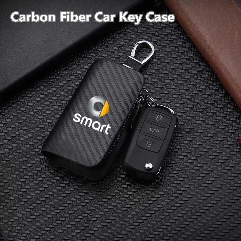 

NEW Carbon fiber PC Car Smart Key Fob Case SKin Cover Anti Scratch Cover For Smart Eq Fortwo Forfour 453 451 452 450 454