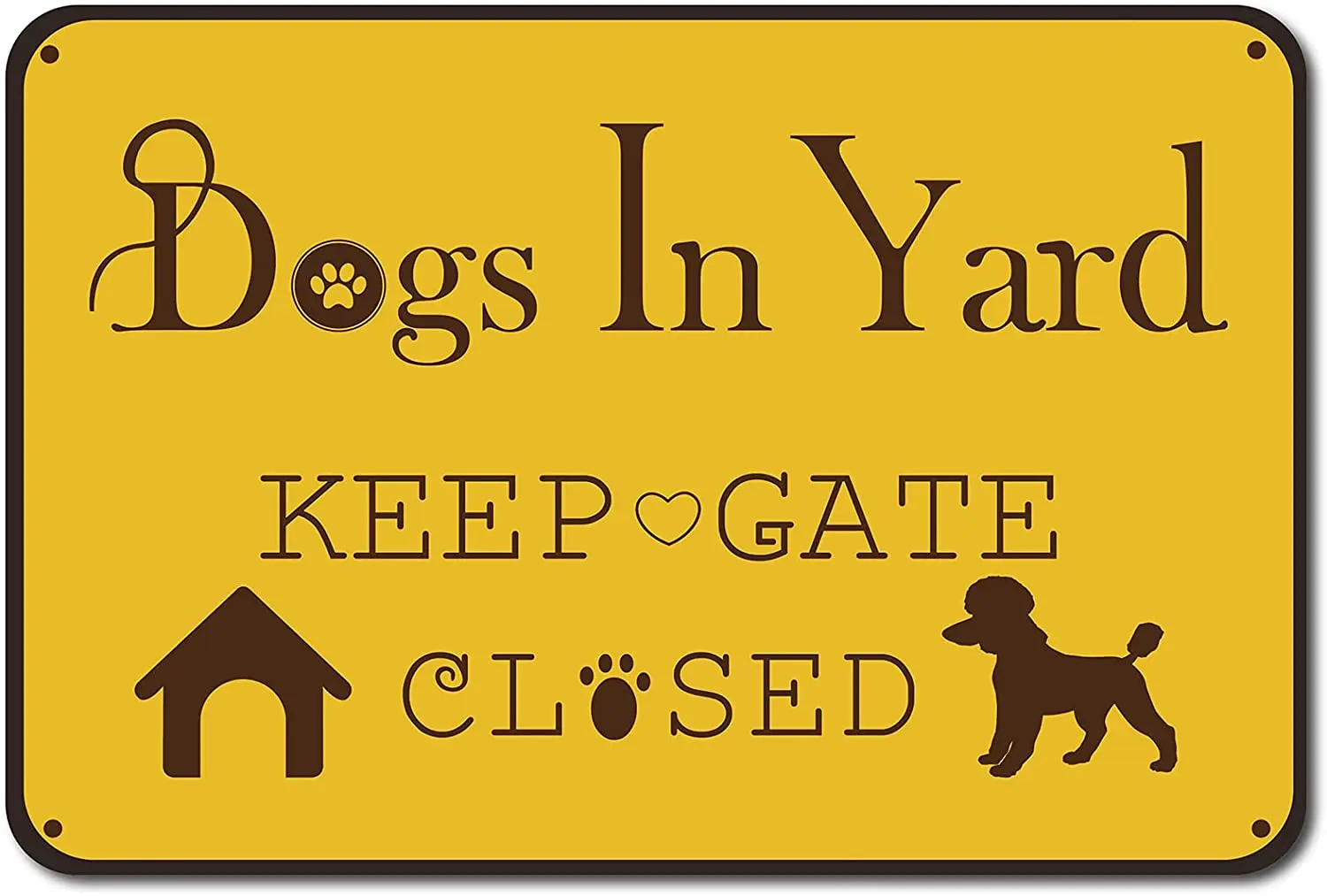 

Metal Tin Sign Please Keep Gate Closed Dogs In Yard Vintage Funny Wall Art Garden House Plaque for Kitchen Living Room Decor
