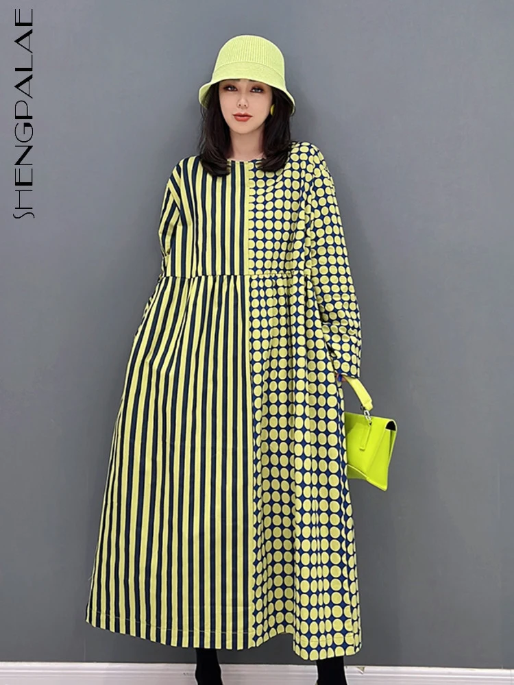 Женское клетчатое платье SHENGPAIAE, свободное платье с длинным рукавом и круглым воротником, 5W470
Женское клетчатое платье SHENGPAIAE, свободное платье с длинным рукавом и круглым воротником, 5W470