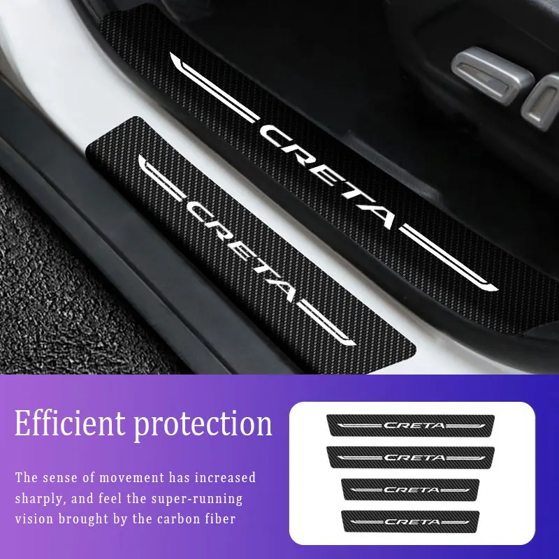 4Pieces Car Threshold Car Stickers For Hyundai Creta Anti Scratch Door Sill Protector Protection Carbon Fiber Car Accessories
4Pieces Car Threshold Car Stickers For Hyundai Creta Anti Scratch Door Sill Protector Protection Carbon Fiber Car Accessories