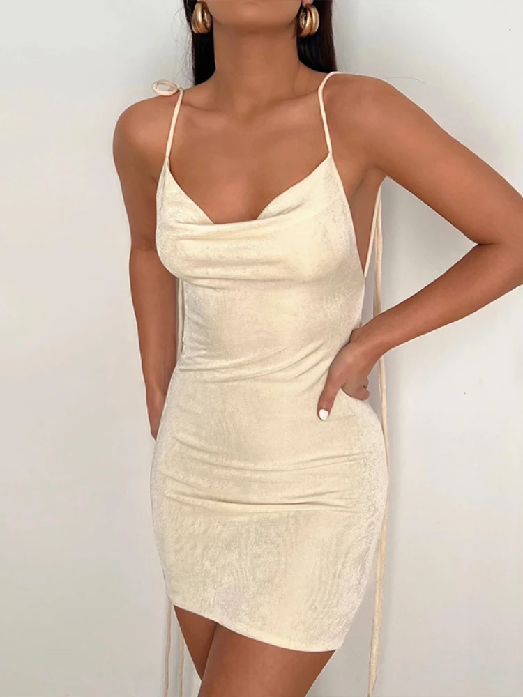 Backless Dress Woman Spaghetti Strap Mini Dress Y2k Apricot Red Solid Color Sexy Backless Party Dresses Summer Clothes for Women
Backless Dress Woman Spaghetti Strap Mini Dress Y2k Apricot Red Solid Color Sexy Backless Party Dresses Summer Clothes for Women