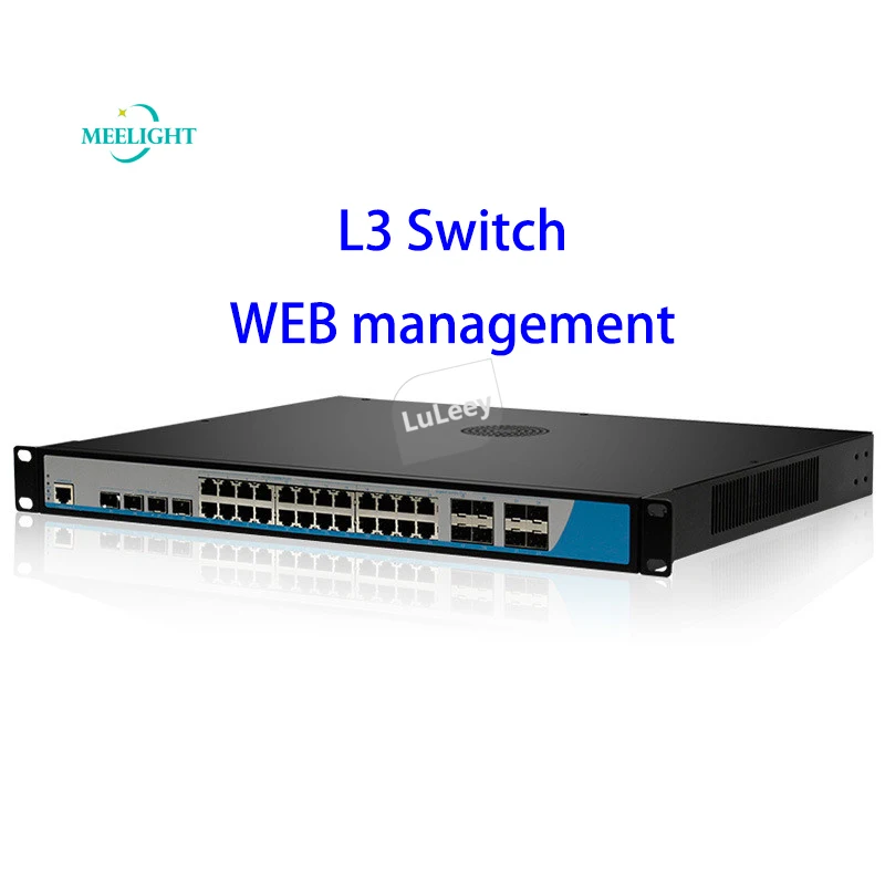 

three-tier core management brings together 8 Gigabit SFP 4 Gigabit 24 Port L3 Gigabit Switches English WEB management