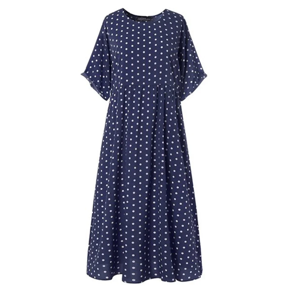 Spring Summer Women Dress Wedding Office Casual Half Sleeve Party Soft Maxi Loose Cotton Blend Gift O Neck Holiday Polka Dot
Spring Summer Women Dress Wedding Office Casual Half Sleeve Party Soft Maxi Loose Cotton Blend Gift O Neck Holiday Polka Dot