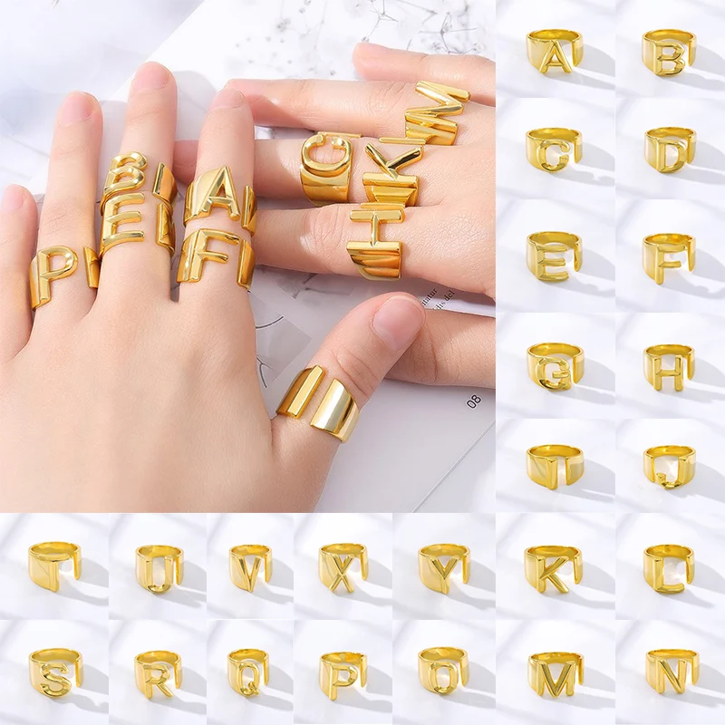 A-Z Old English Rings for women Men's Vintage Stainless Steel Initials Signet Ring PunkLetters Nameplate Rings Jewelry Gift
A-Z Old English Rings for women Men's Vintage Stainless Steel Initials Signet Ring PunkLetters Nameplate Rings Jewelry Gift