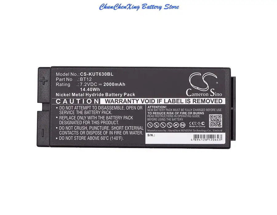 Cameron Sino 2000mAh Battery BT12 for IKUSI 2303696, TM63, TM64 02
Cameron Sino 2000mAh Battery BT12 for IKUSI 2303696, TM63, TM64 02